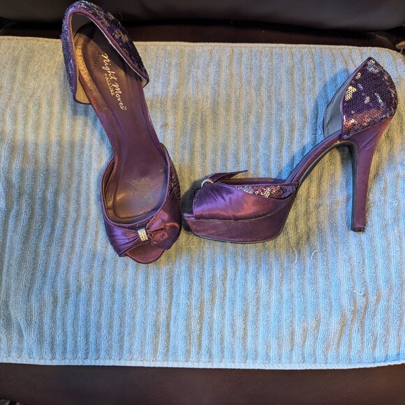 Allure Night Moves Starlight  | Purple | Sequin Glittering Platform | 10 | EUC - Picture 4 of 12